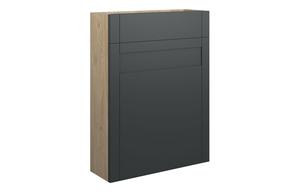 Abbi 600mm Slim WC Unit - Matt Graphite Grey (Oak Cab)